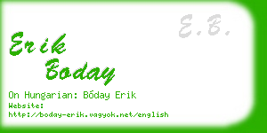 erik boday business card