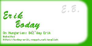 erik boday business card